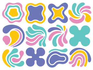 Colorful Abstract Organic Shapes – Liquid Fluid Elements for Modern Design
