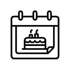 Fototapeta premium Calendar with Cake Symbol Representing Birthday Celebration and Event