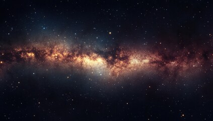 Obraz premium Cosmic panorama of the milky way galaxy