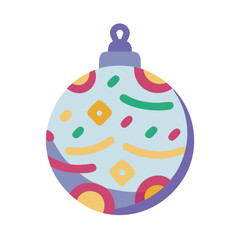Confetti Ball Ornament Icon Representing Festive Decoration and Celebration