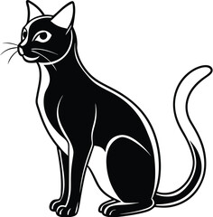 Cat silhouette vector designs 4