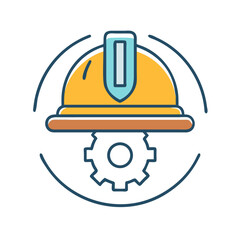 Fototapeta premium Daily Wage Helmet Icon Representing Worker Compensation and Labor