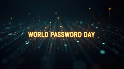 Celebrating world password day cybersecurity awareness digital space graphic design futuristic environment creative viewpoint