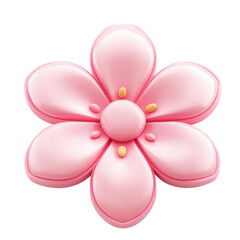 Fototapeta premium Elegant Cherry Blossom Icon: A close-up depiction of a delicate cherry blossom, rendered in a clean, stylized manner. Petals unfold gracefully.