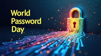 Celebrating world password day strengthening security awareness online digital art cyber environment creative viewpoint
