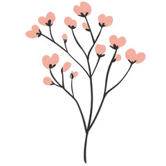 Blooming Beauty: Gentle floral elegance with intricate heart-shaped petals, embodying delicate grace and springtime allure.
