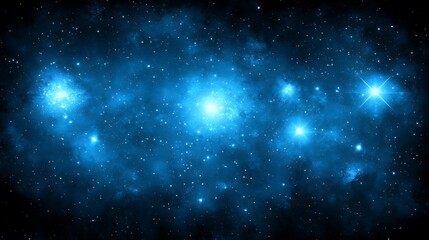 Obraz premium Deep space nebula, filled with bright cosmic clusters.