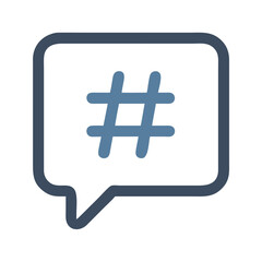 Fototapeta premium Hashtag Bubble Icon Representing Trending Topics