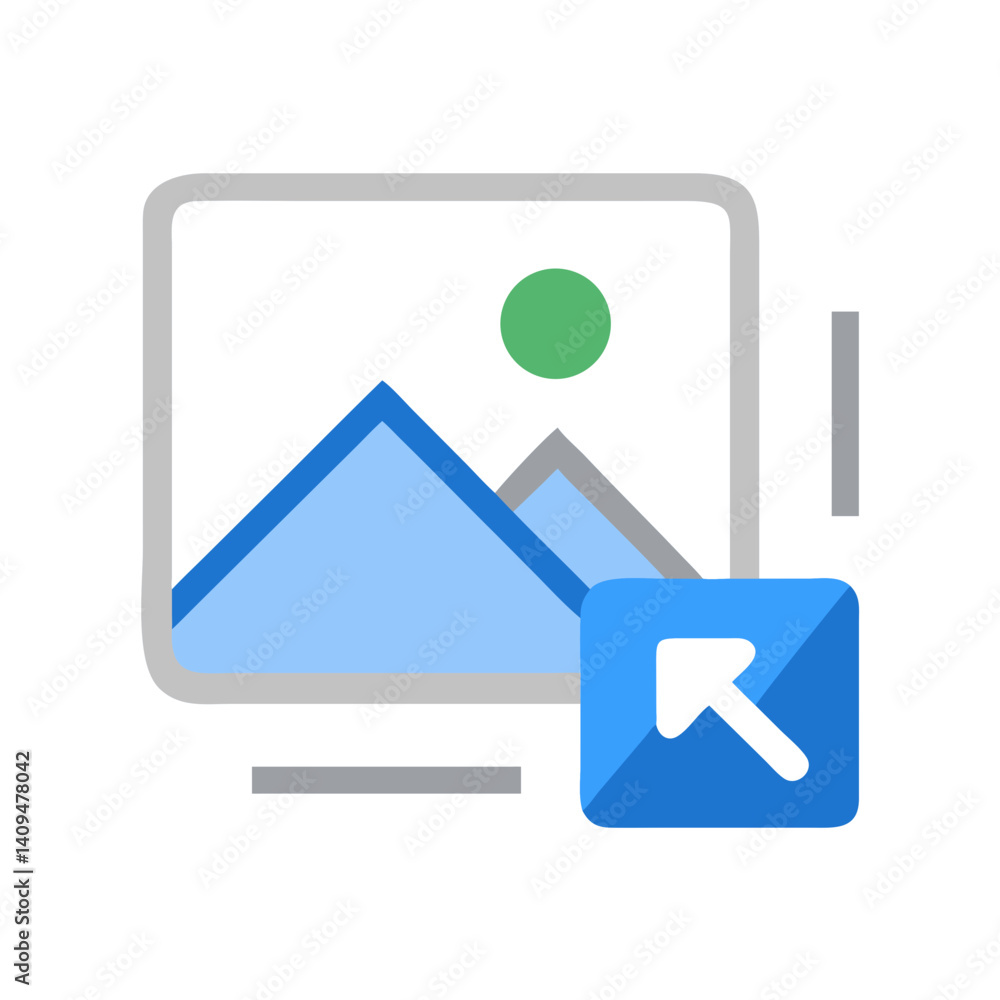 Poster Image Editing Icon Representing Visual Content Creation