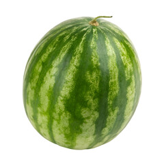 Whole watermelon isolated on transparent background