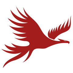 Modern Phoenix Bird Silhouette