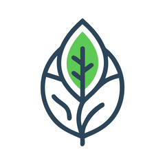 Leaf Icon Representing Environmental Sustainability