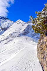 Skigebiet am Osterfelderkopf bei Garmisch-Partenkirchen (Bayern)