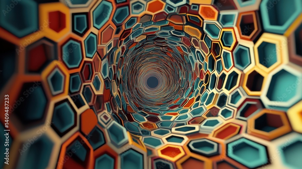 Poster digital hexagon abstract background