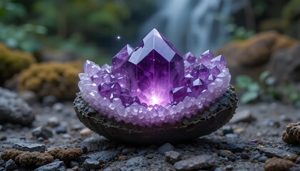 purple flower in the snow