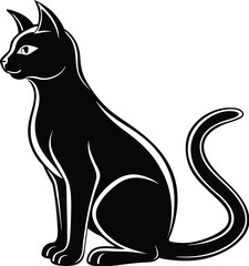 Cat silhouette vector designs 11