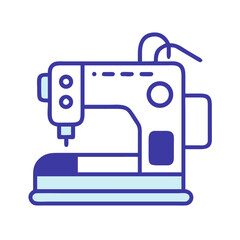 Sewing Machine Icon Representing Automated Stitching