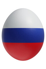 Rendered easter egg with a flag of Russia on the surface.