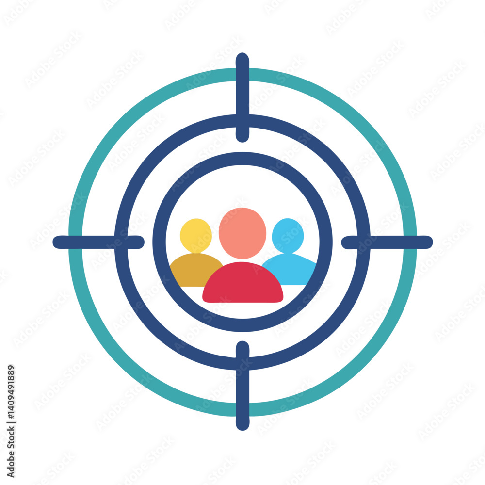 Aufkleber target-icon-representing-audience-targeting