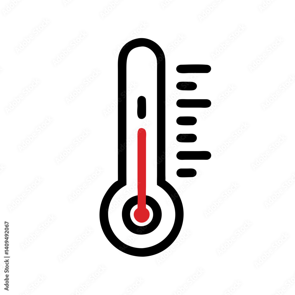 Aufkleber Thermometer Icon Representing Temperature Measurement