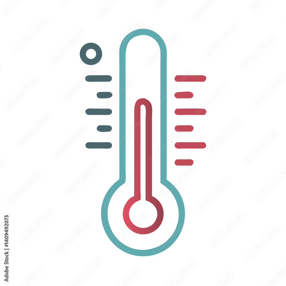 Poster Thermometer Icon Representing Temperature Measurement