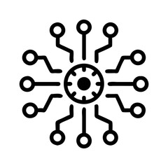 Technology Nodes Icon Representing Neural Network