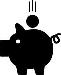 Piggy bank and gold coins. Modern flat design, Piggy bank and coin icon vector. Fit for investment education content.