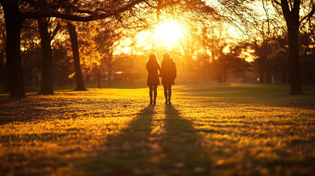 Parent and child sharing a tender moment in golden light, symbolizing unconditional love and connection.