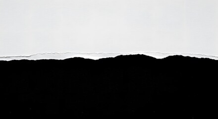 Naklejka premium Torn white paper reveals a black hole design with a ripped edge texture