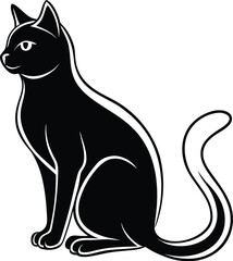 Cat silhouette vector designs 15