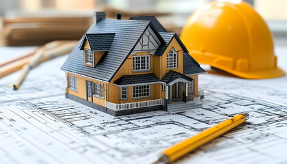 Wooden house model architectural plans home construction design