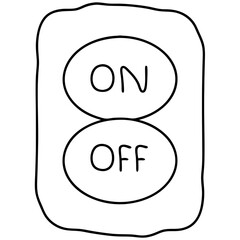 Power Button Icon Line Art Vector Illustration Design 