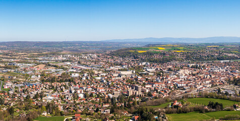 Bourgoin Jallieu en vue aérienne