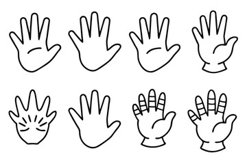 hand line art artistic hand sketch contemporary style