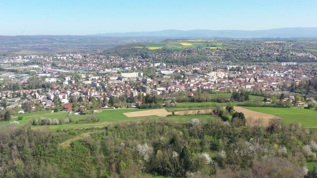 Ville de Bourgoin Jallieu vue de haut
