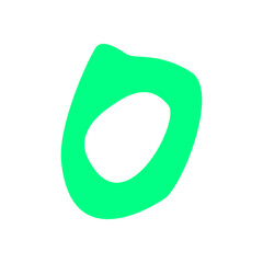 Random Letter o asymmetric shape