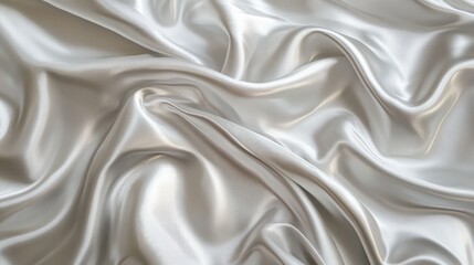 Fototapeta premium White gray satin texture that is white silver fabric silk background with beautiful soft blur pattern natural.