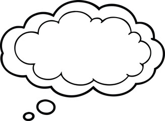 Obraz premium cloud talk bubble icon line art silhouette vector illustration