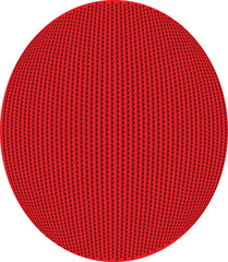 Red Oval Ball with Textured Surface