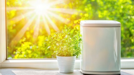 Innovative energy-efficient appliances in modern kitchen bright environment gigapixel quality sustainable living