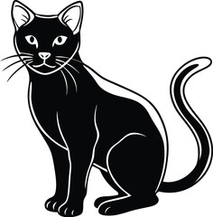 Cat silhouette vector designs 18