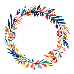 PNG Maxican folk art illustration circle decorative.