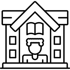 Public Library Workspace Icon