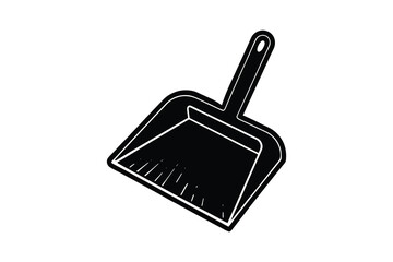 Obraz premium Dustpan Icon silhouette vector illustration