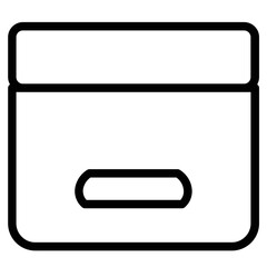 Beauty Care Container Line Icon