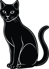 Cat silhouette vector designs 20