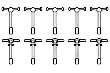 handlebar line art elegant cycling handlebars sketch