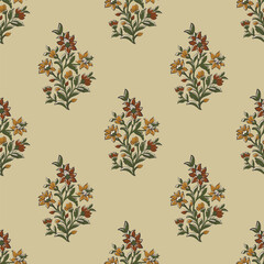 Floral Allover Seamless Repeat Pattern 
