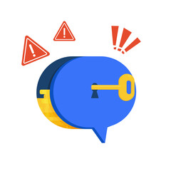 Phone bank scammer. Extortion money from credit debit card, protecting swindle attack on call or online banking app, financial fraud mask vector illustration. 