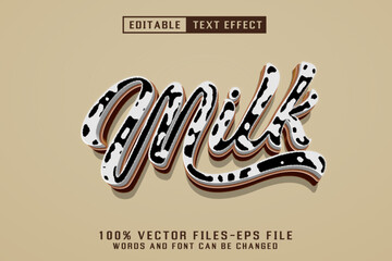 Milk 3d Text - Editable Text Effect